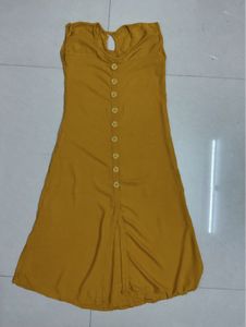 Yellow- Mustard Daily Wear Sleeveless Kurta