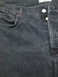 Mango Black Straight Leg Jeans