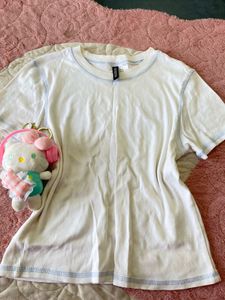 White H&amp;M Basic Tee