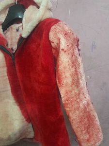 Fleece Hoodie - Red &amp; baby pink