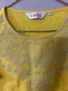Yellow Embroidered Kurta