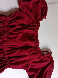 Red Off-Shoulder Dress
