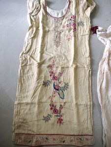 silk patiyala Kurta Set