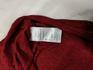 Red Dolman Sleeve Top