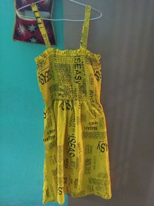 Yellow Printed Sundress