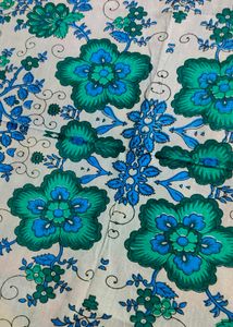 Pure Cotton Blue Floral Design Single Bed bedsheet