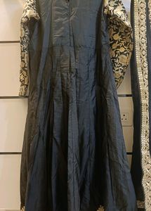 Beautiful Black Heavy Anarkali With Dupatta