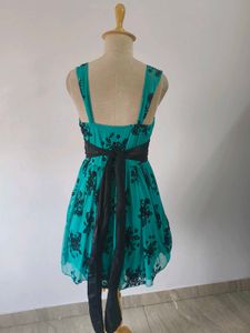 Teal Floral Dress