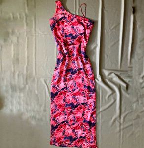 Abstract Print Sheath Midi Dress