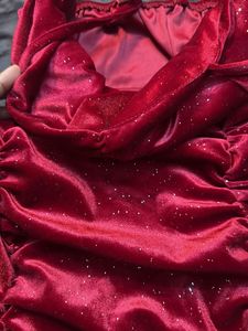 Red Velvet Mini Bodycon Dress