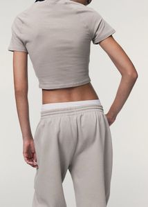 Gray-khaki H&amp;M Basic T-Shirt