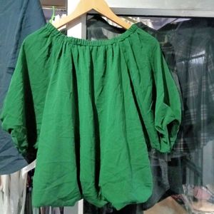 Green Balloon Off Shoulder