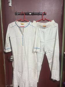 Checked Kurti Pant Set