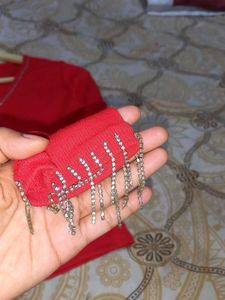 Rhinestones Studded Ribbed Top