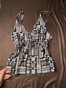Patterned Cami Top🤎