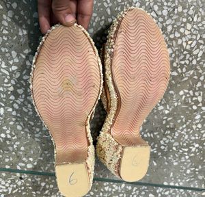 Embellished Gold Heels