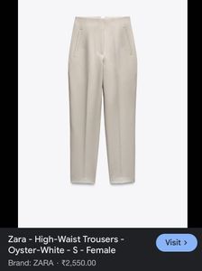 Zara Beige Pleated Trousers