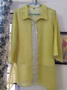 WOMEN'S Elegant Yellow Tunic Top