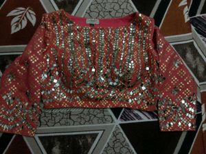 Elegant Mirror Work Ethnic Gown