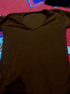 Brown V-Neck T-Shirt