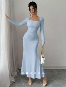 Elegant Blue Maxi Dress