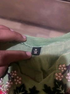 Embroidered Green Co-ord Set