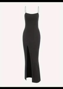 Black Maxi  Dress with Slit