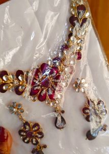 Brand New Artificial Stone Studded Jewellery Set.