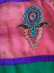 Chiffon Fabric And Net Ki Sundar Sadi