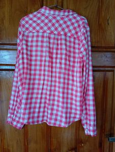 Pink Gingham Checkered Top