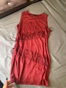Red Fringe Dress