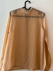 Sheer Button-Down Top