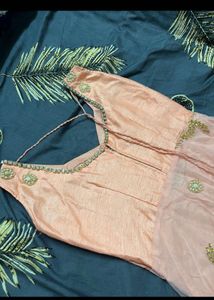 Embellished Peach Dress hand patches