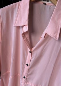 Peach Shirt Dress
