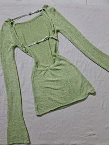 Green Long Sleeve Dress