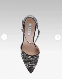 Elle Embellished Black Heels