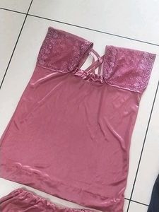 Satin Silk Nighty Suit