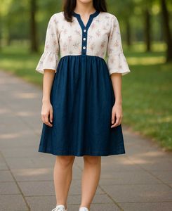 A Line Wear , Floral Dress, Midi Frock