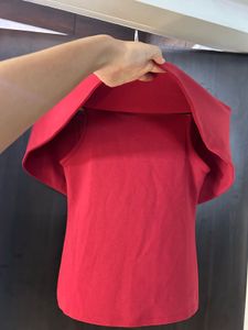 Wardrobe Westside Red Off Shoulder Chic Top