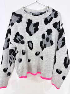 Leopard Print Pullover Sweater