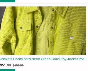 zara Yellow Corduroy Shirt