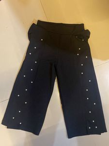 Black Pearl Embellished Culottes
