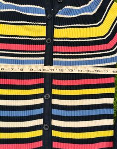 Imported Striped Knit Cardigan