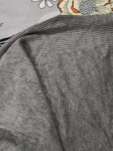 Gray Balloon Sleeve Sweater