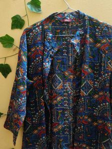 Blue Multicolor Shrug