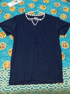 Navy Henley T-Shirt