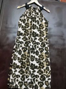 Black Floral Printed Dress For 32 Bust