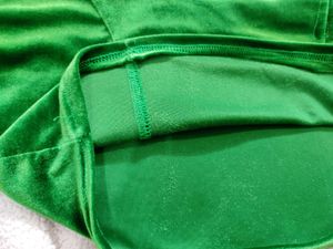 Stretchable Slip on Velvet blouse With Short Sleev