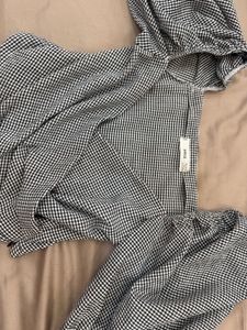 Gingham Puff Sleeve Top