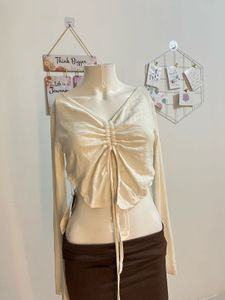 Elegant Cinched Crop Top